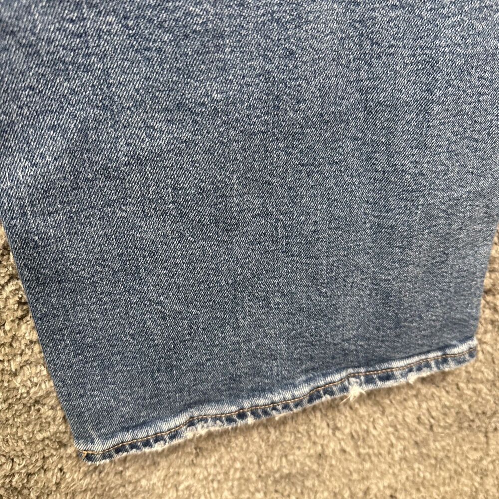 American Eagle Curvy Super High Rise Baggy Straight Jeans 6 Long Medium Wash - Picture 8 of 13